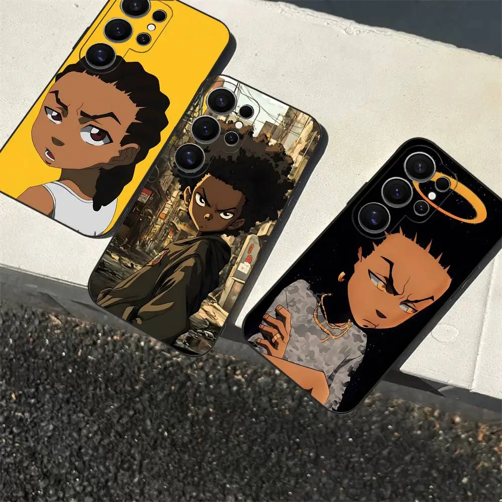 Huey Freeman Boondocks Phone Case For Samsung S 24 fe 25 Ultra plus 20 lite 21 30 22 23 24 22 Ultra 5G Fundas