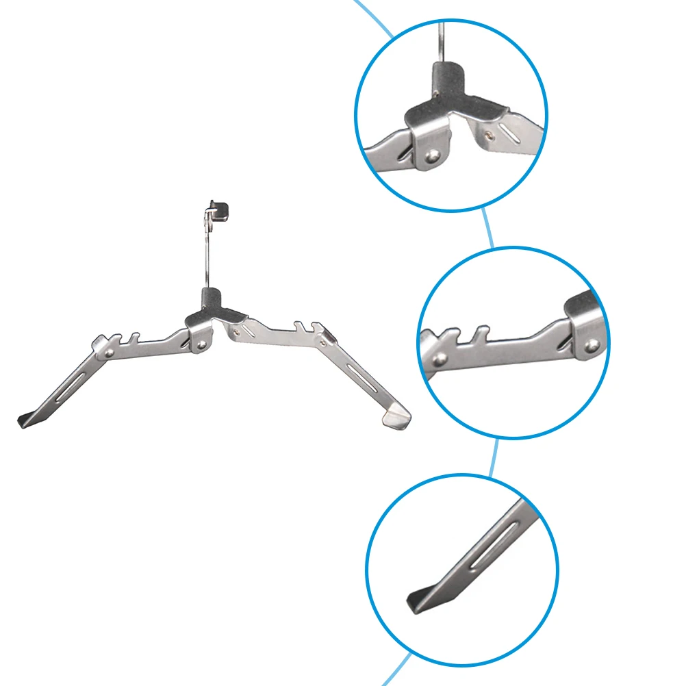 

Sturdy Gas Tank Support Fixed Rack Small Fold Practical Camping Bracket Stainless Steel Fixing Simple Design