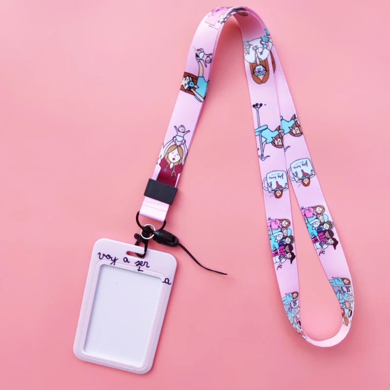 Hebamme Ausweishalter Lanyard Krankenhaus Arzt Umhängeband Kreditkartenetui Krankenschwester Kartenhalter Anmeldeinformationen Yoyo Einziehbarer Clip – Detail 15