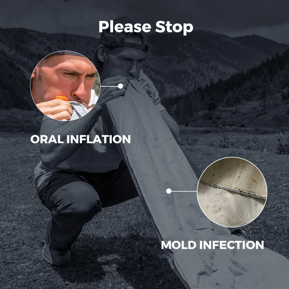 FLEXTAILGEAR Gonfiatore elettrico per pompa d'aria da campeggio portatile per materassini, 1