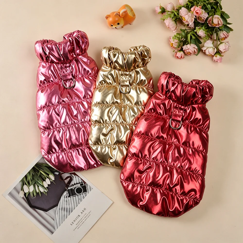 Herbst-Winter-Kleidung für kleine Hunde, wasserdichte, warme Fleece-Hundeweste mit D-Ring, weich gepolsterte Bekleidung für Chihuahua und Yorkshire Terrier – Detail 3