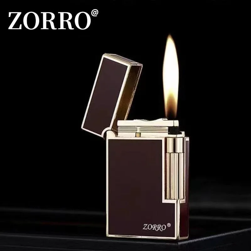 ZORRO 612 Side Wheel Sound Kerosene Lighter Creative Retro Color Shell Windproof Metal Lighter Men's Gift Cigarette Accessories