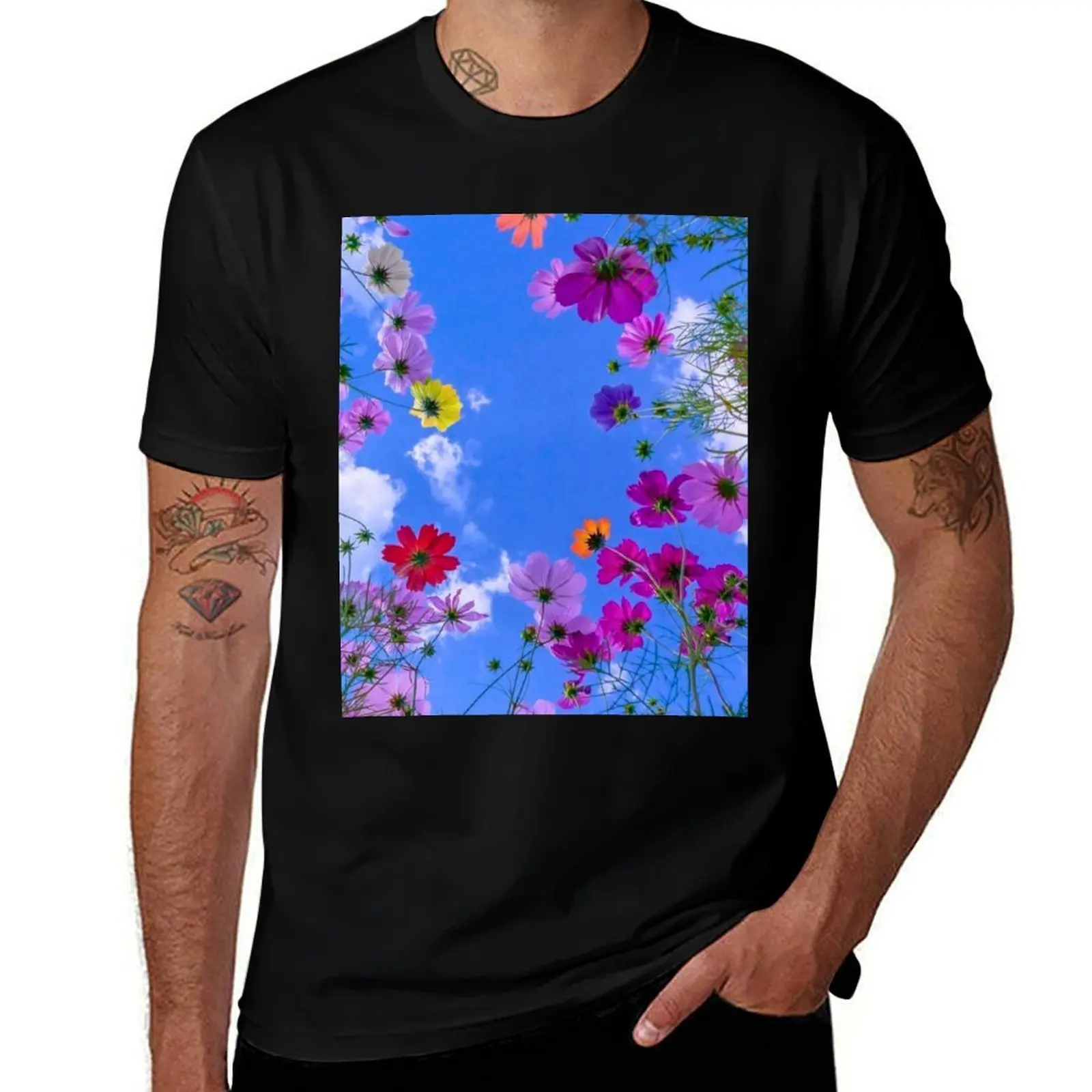 

Pink rose T-Shirt new edition luxury designer blue archive men t shirts