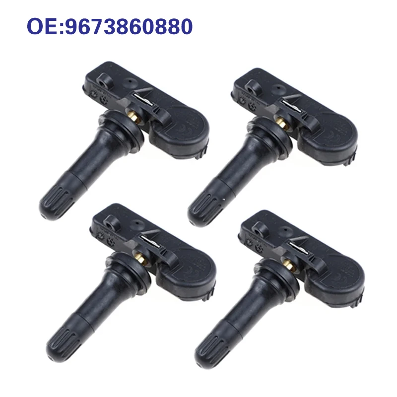 4PCS TPMS Sensor 9673860880 Tyre Tire Pressure Monitor System for Peugeot 307 T5 308 T7 3008 T84 5008 W24 RCZ T75