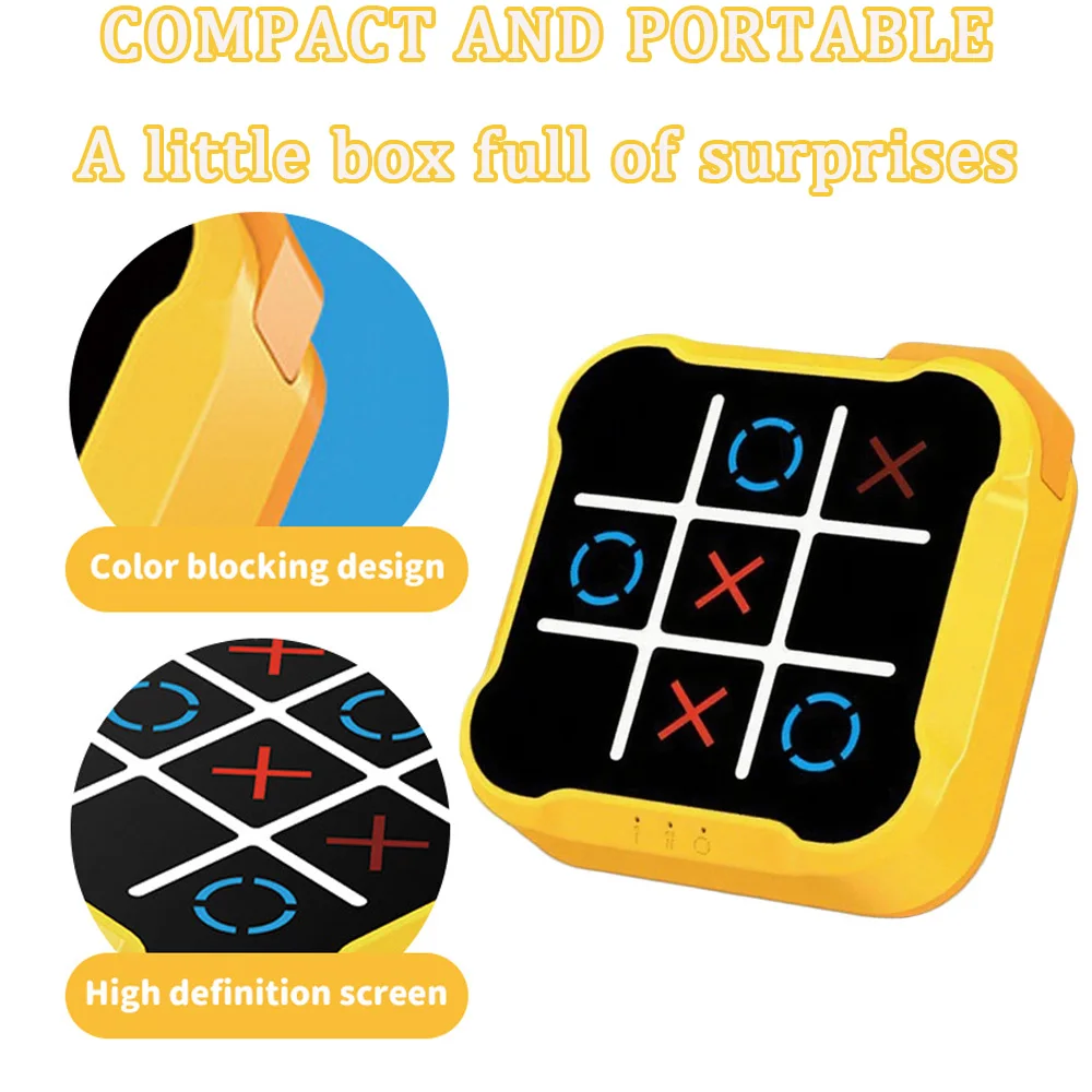 

Electronic Tic-Tac-Toe Board Game – Montessori Puzzle Toy for Kids, Portable Chess Set Brain Training Memory Game Console