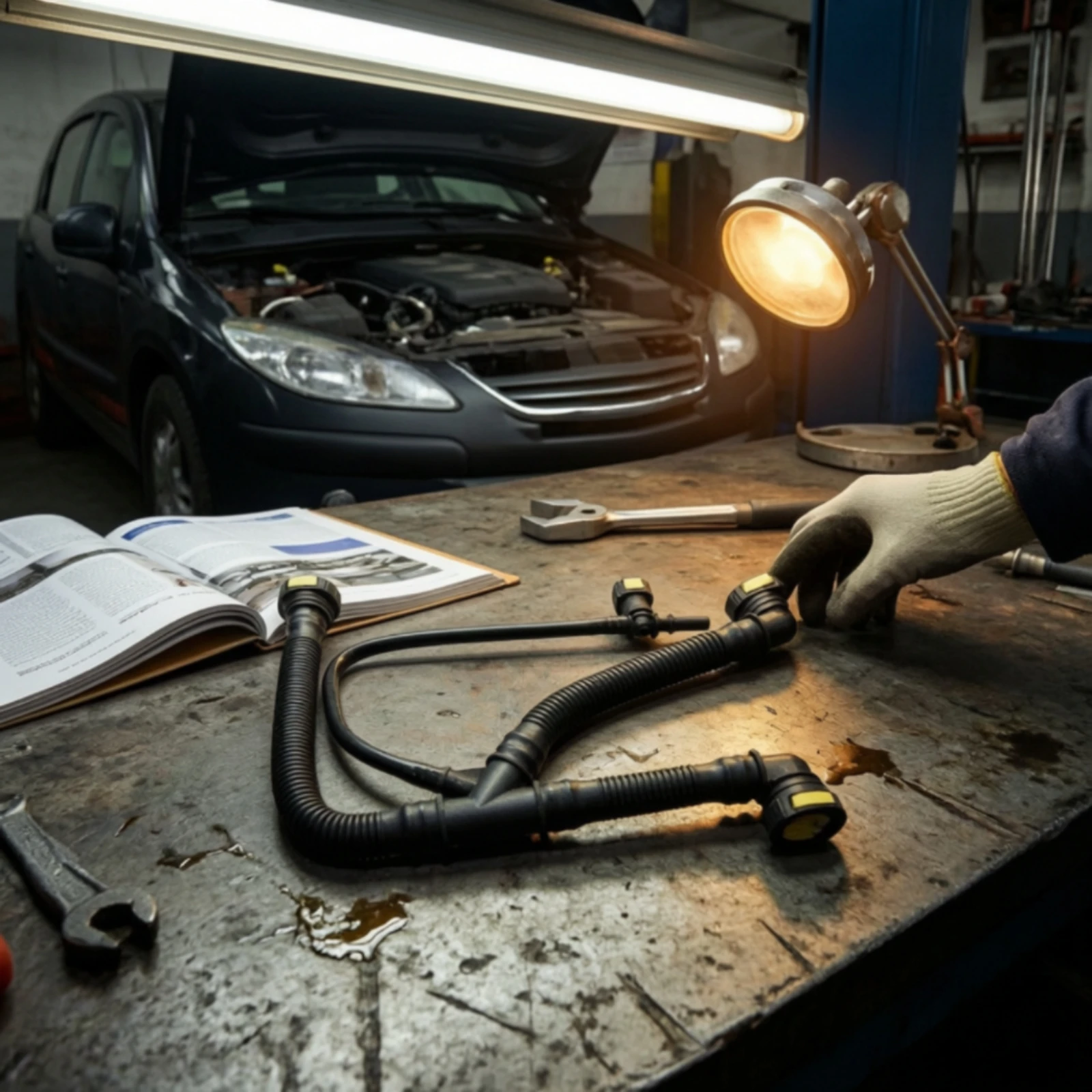Crankcase Ventilation Hose Long-Lasting Crankcase Breather Vent Hose Engine Breather Pipe Reliable Auto Part Easy to Install