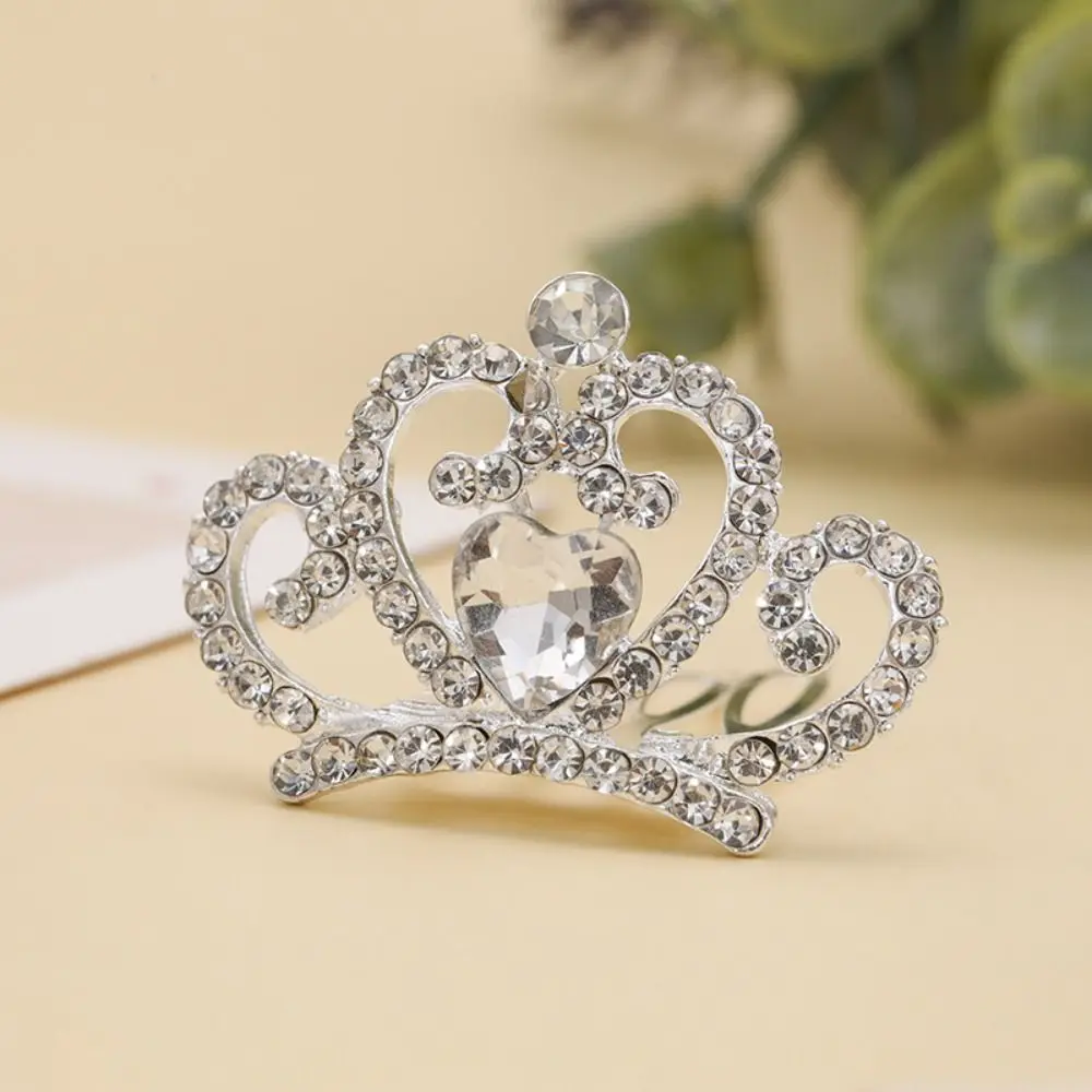 

Flower Crystal Crown Hair Comb Star Love Heart Children Tiara Headband Wedding Jewelry Korean Style Rhinestone Hairpins Daily