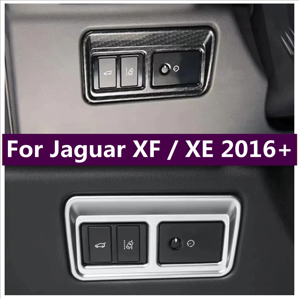 

ABS Head Light Lamp Trunk Box Switch Button Decoration Frame Cover Trim Fit For Jaguar XF / XE 2016 - 2024 Car Accessories