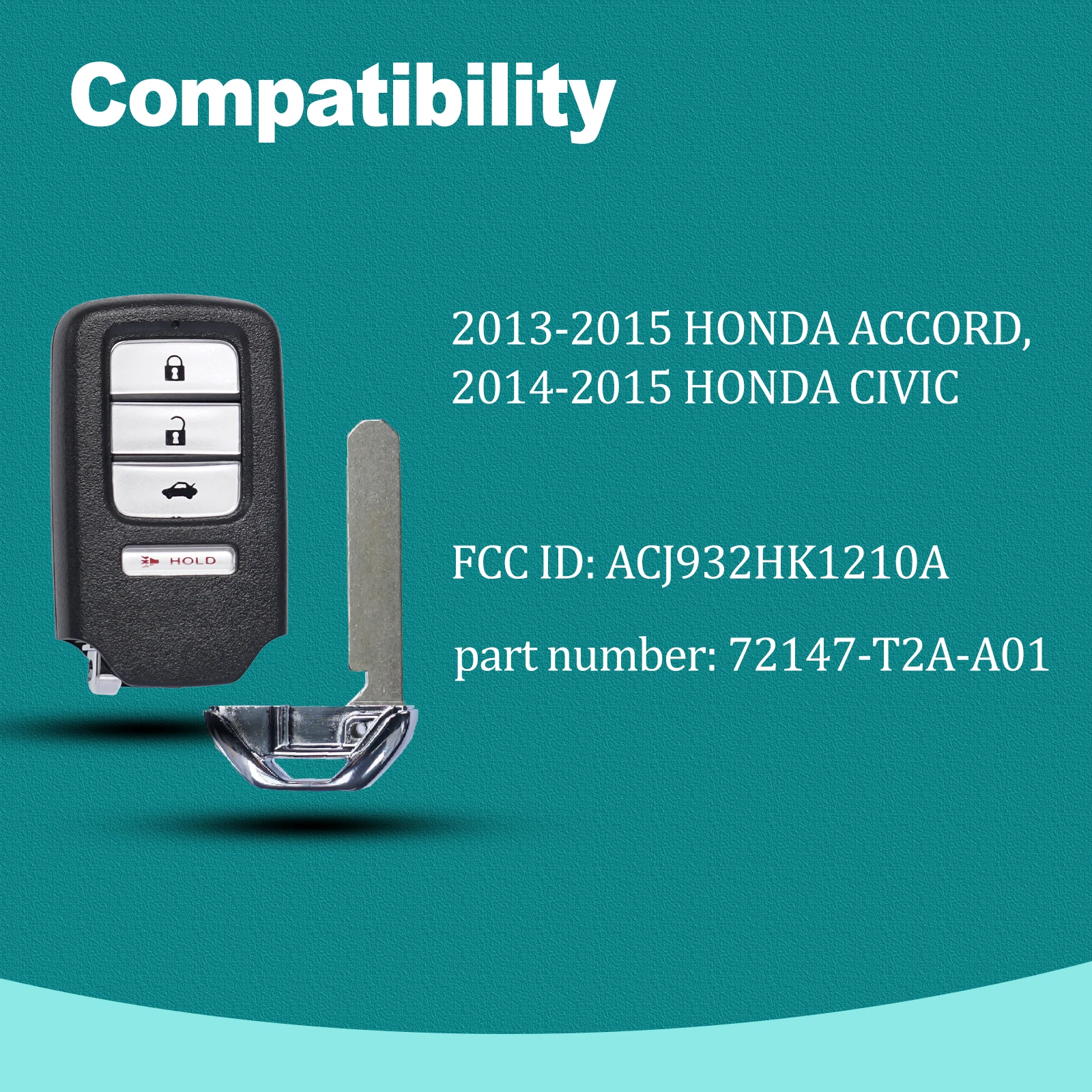 New Replacement Remote Key fob and Programmer Tool For 2013 20214 2015 HONDA ACCORD CIVIC programming Key fob ACJ932HK1210A