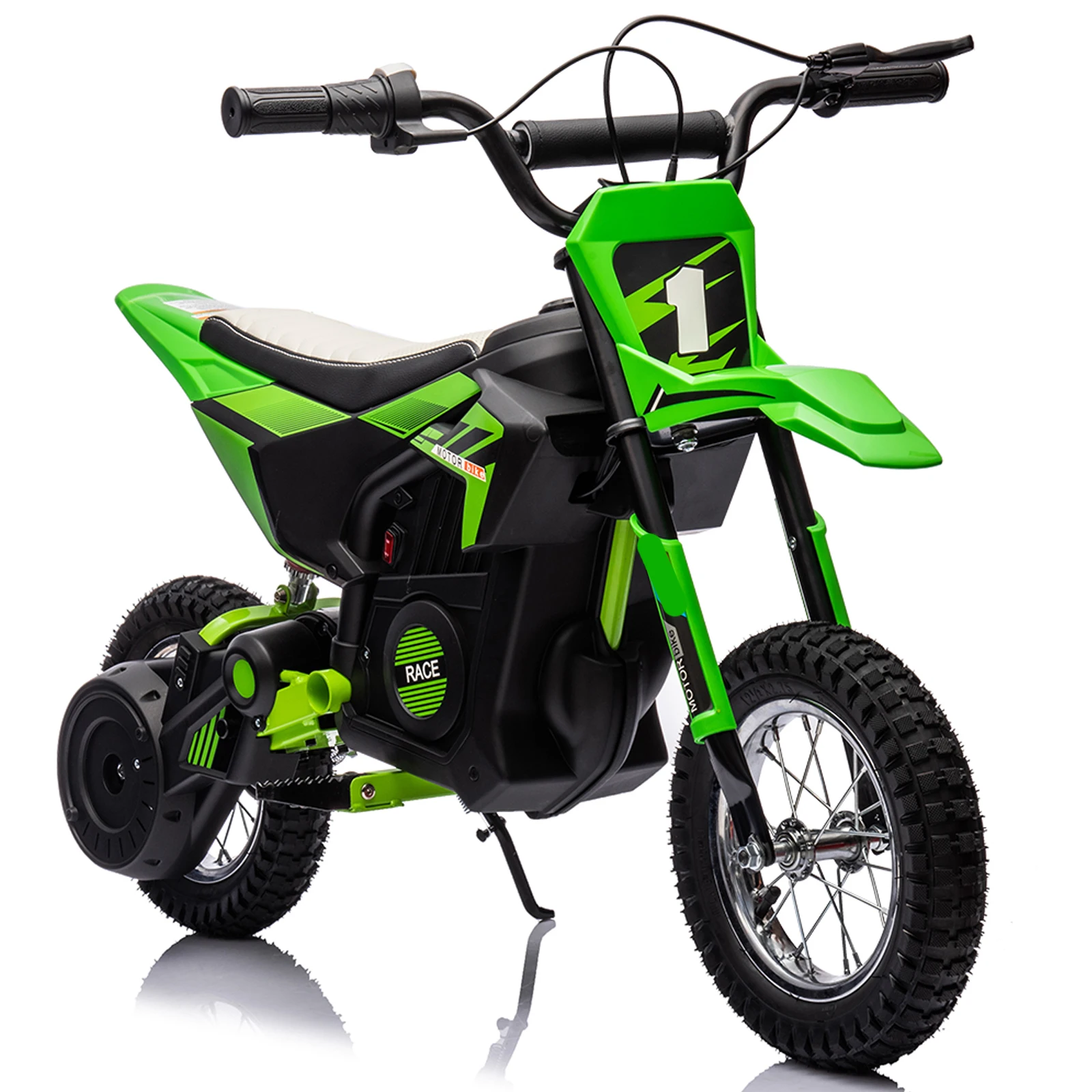 24V 7ah Kids Ride on Motorcycle 13.6MPH Fast Speed Electric Battery-Powered Off-Road Motocross with 250W Strong Motor Chain-Driv