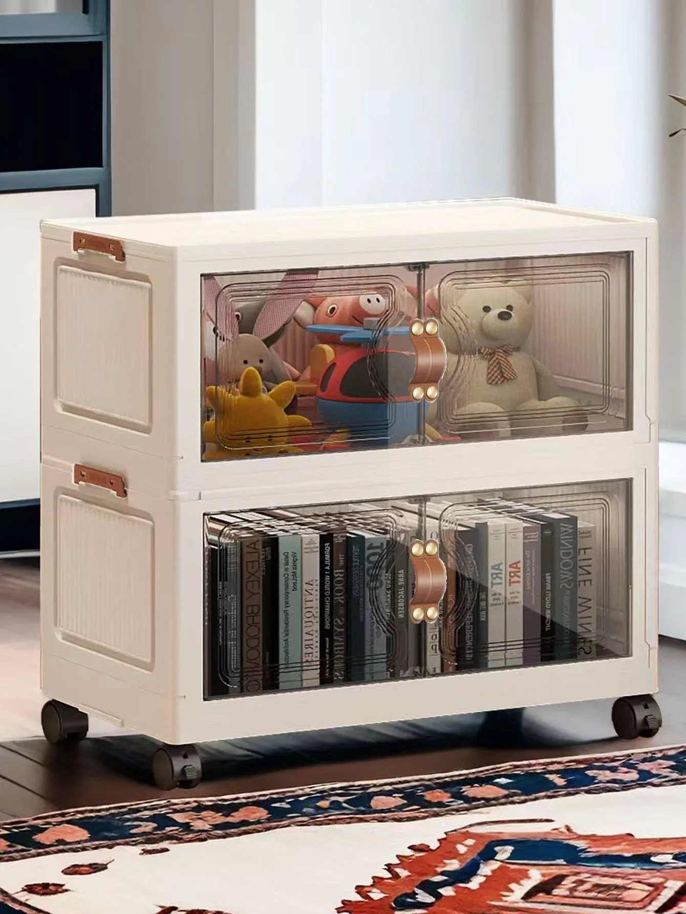 Armario de almacenamiento para niños, armario plegable para dormitorio, sala de estar, armario Simple de gran capacidad para bebé, organizador multifuncional