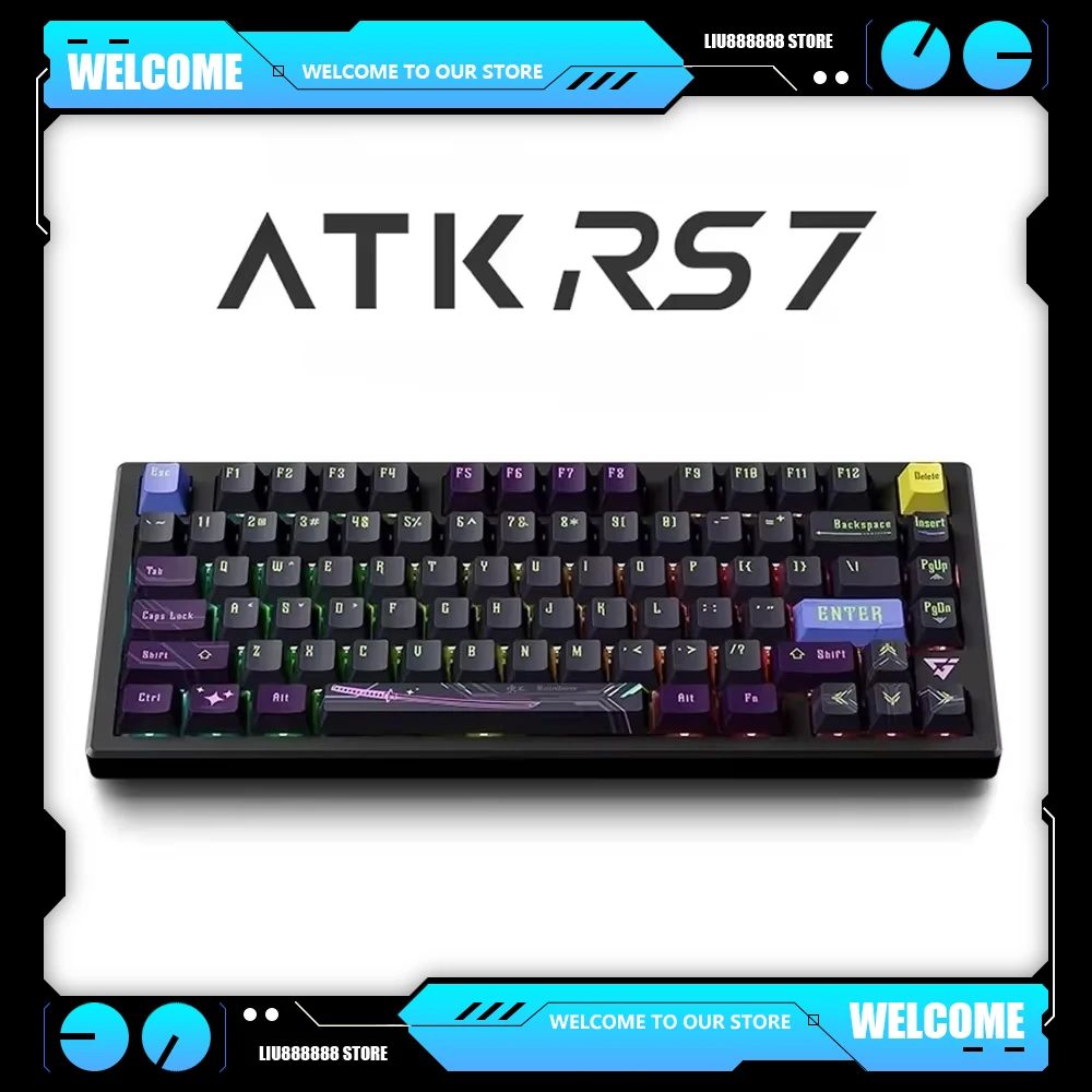 ATK RS7 Magnetic Switch Mechanical Keyboards Rt Adjustable Wired Keyboard Rgb 8k Return Rate Aluminium Alloy Custom Esports Gift