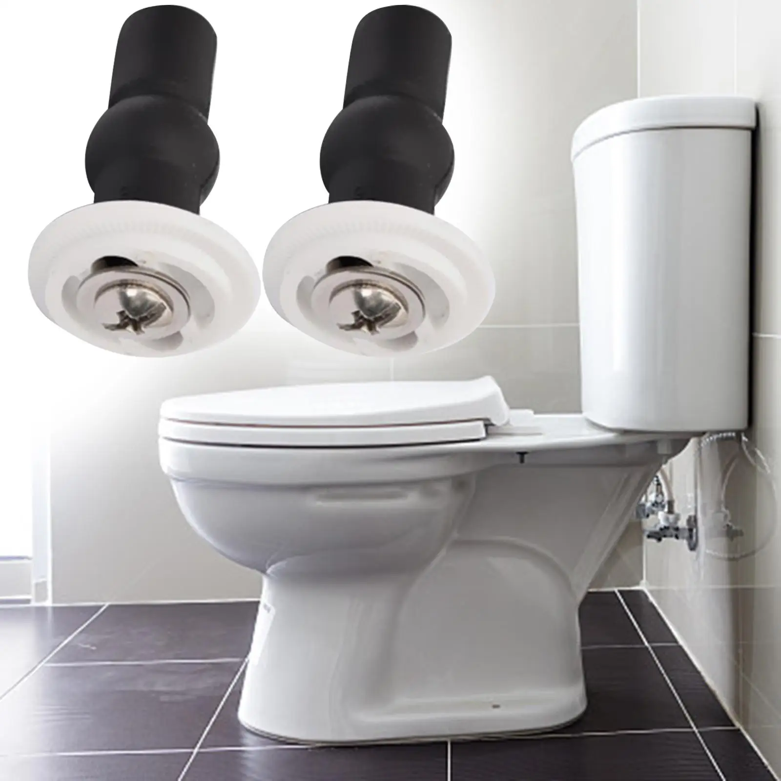 2x fix Toilet Seat Hinges Screws Fixings Hole Universal Replaces Easy Install Spare Parts Professional Accessories