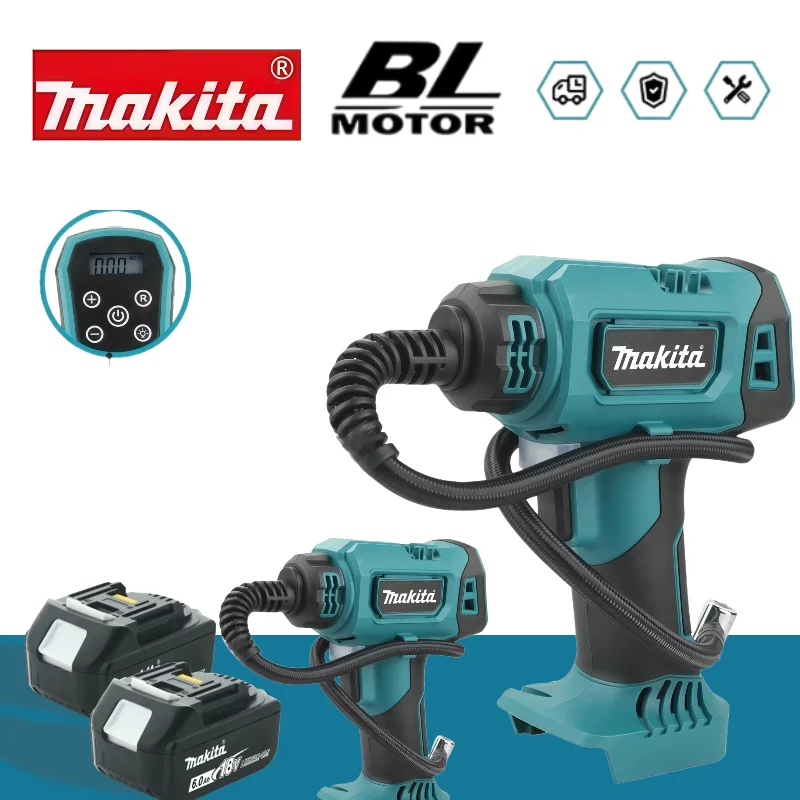 

Беспроводной электрический насос Makita, автомобильный компрессор, автоматический ручной воздушный компрессор, электроинструмент, совместим с 18В.
