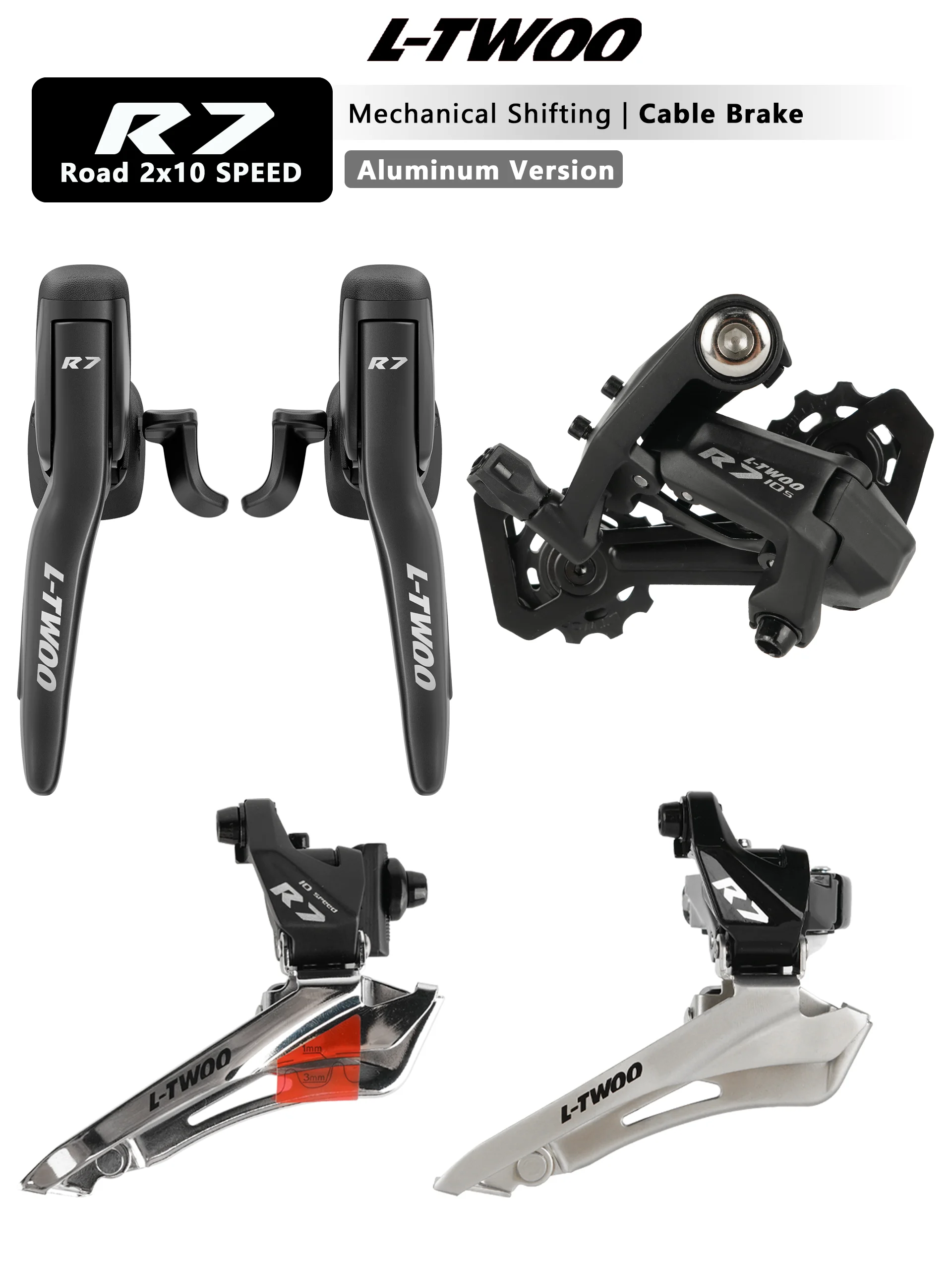 AliExpress LTWOO R7 Cable Brake 2x10 Speed 20s Road Groupset, Shifter Rear Derailleurs Front Derailleurs 4700 R3000