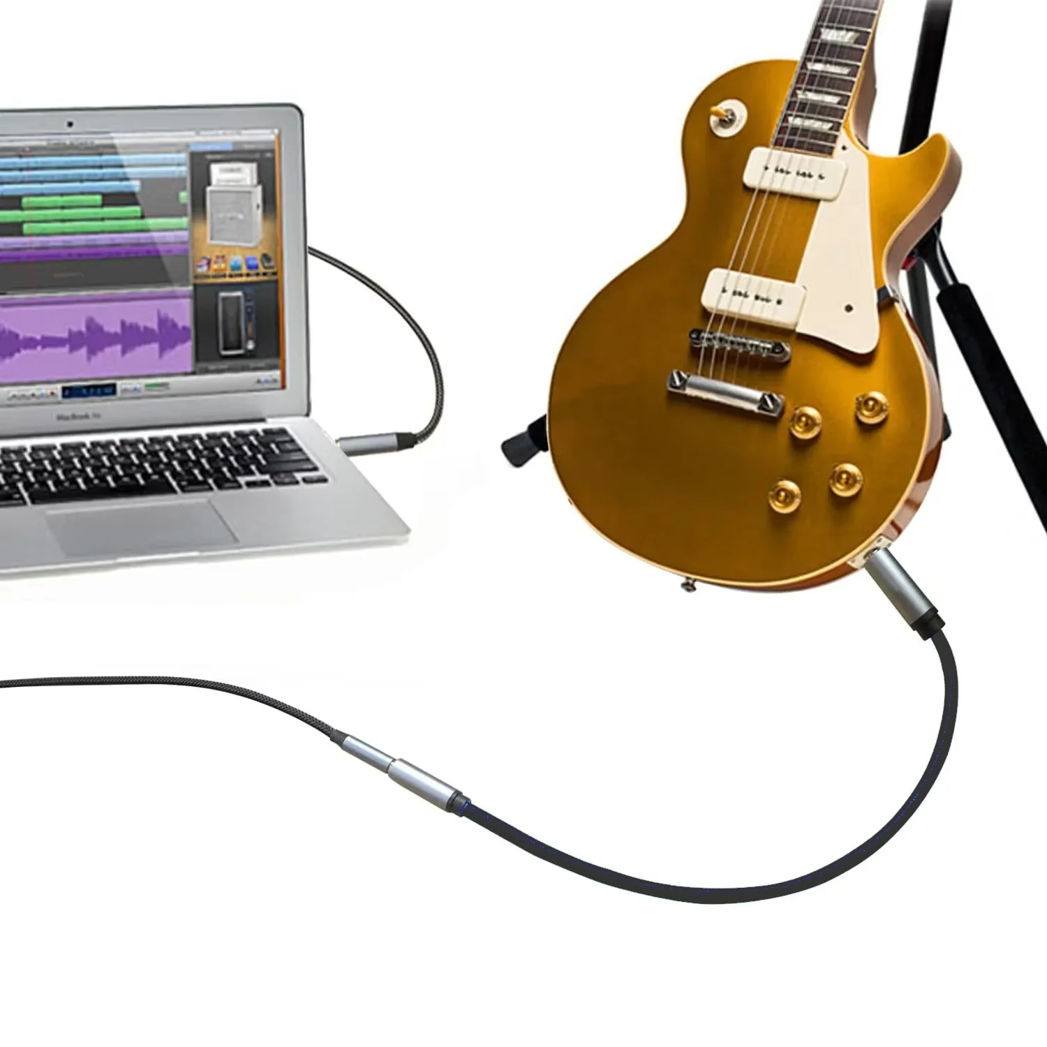 1/4 إلى 1/8 سماعة كابل TRS Aux الحبل 6.35 مللي متر ذكر إلى 3.5 مللي متر أنثى مقبس استريو محول الصوت ل مكبر للصوت الغيتار المسرح المنزلي