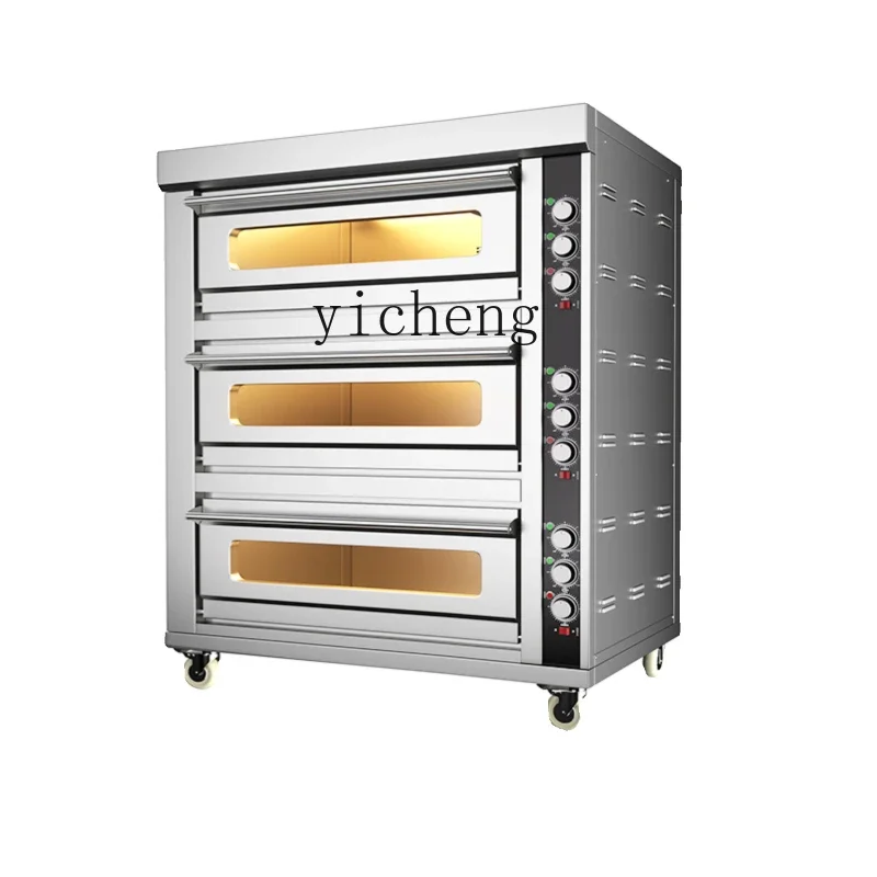 Horno eléctrico XL comercial, doble capa, tres capas, gran capacidad, caja para hornear pasteles y pan