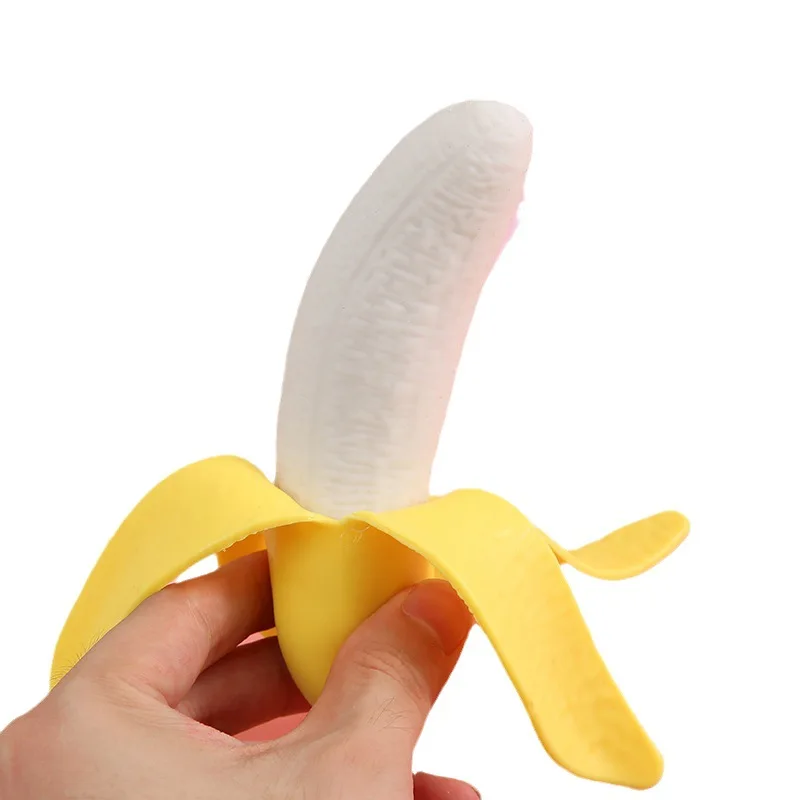 Schattig Fruit Squishy Stressballen Fidget Zintuiglijk Speelgoed Knijp Stress Hand Speelgoed Anti-Angst Banaan Rekbaar Langzaam Stijgend Speelgoed