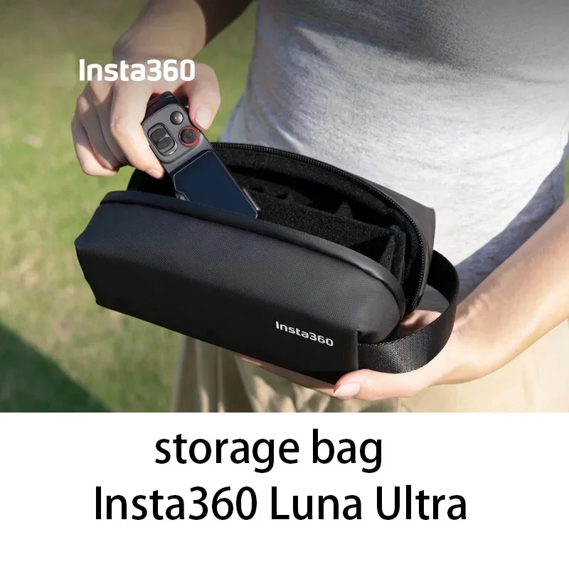 Original Insta360 Luna Ultra EVA Waterproof Travel Storage Bag Portable Protective Carry Case with Carabiner for Action Cam