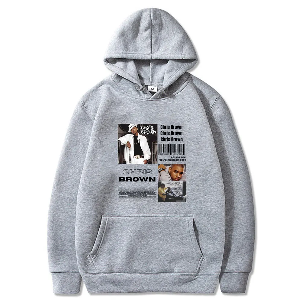 Sared Chris Brown-Sweat à capuche graphique pour hommes et femmes, Sweats à capuche Hip Hop pour hommes, Streetwear tendance, Couverture d'album de musique, Respzed, Mode