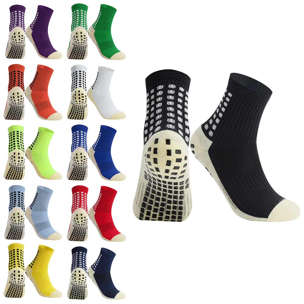 

TD Football Socks New Round Style Silicone Suction Cup Grip Anti Slip Soccer Socks Sports Men Women Baseball Rugby Socks