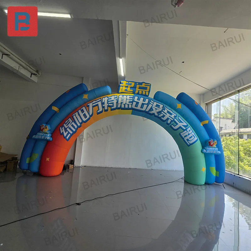 Arcos inflables, arcos múltiples diferentes, con sopladores, accesorios de decoración para actividades al aire libre