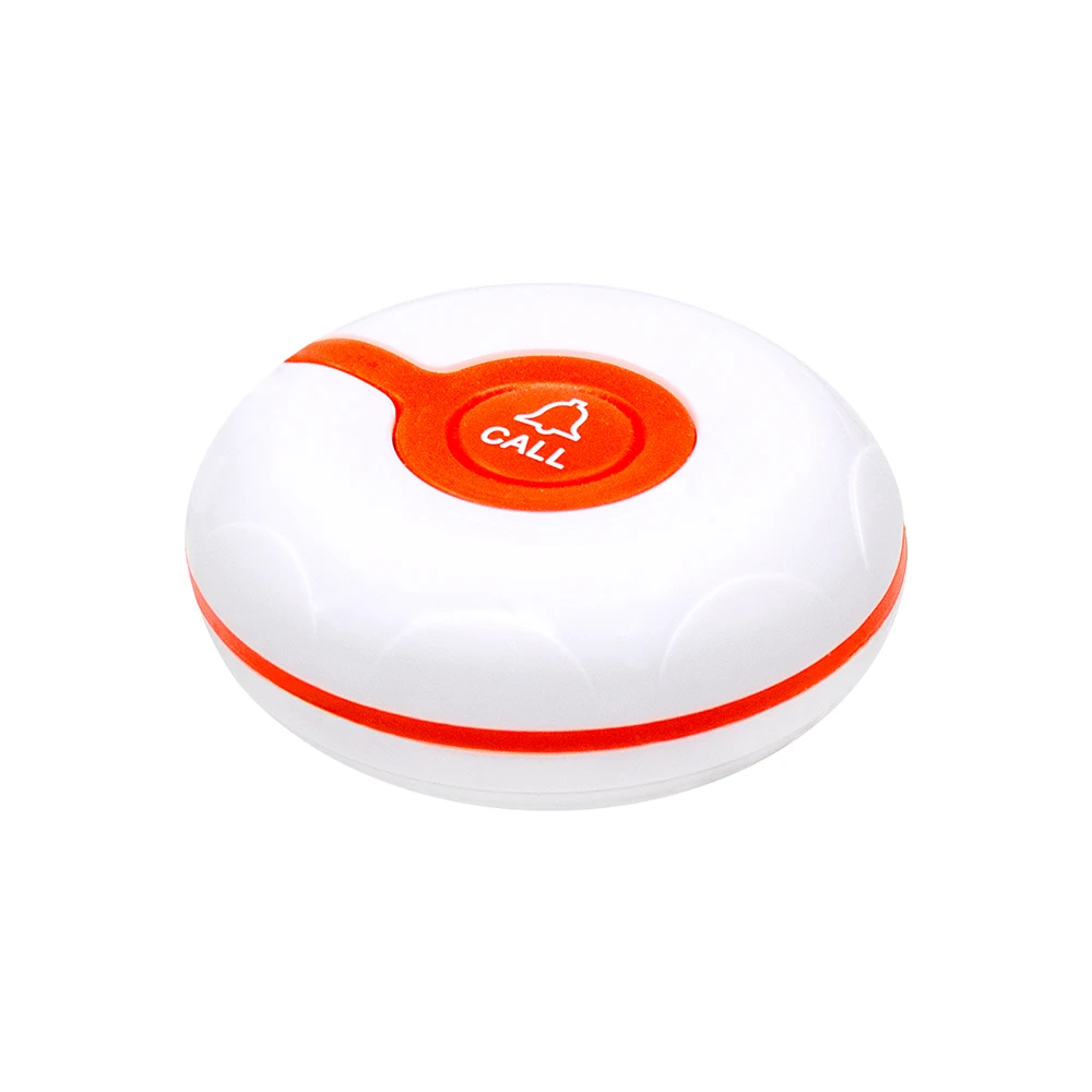 JINGLE BELLS 10 Waterproof Button Transmitters Wireless Calling Systems Guest Waiter Service Buzzer for Bar, Restaurant,Clinic