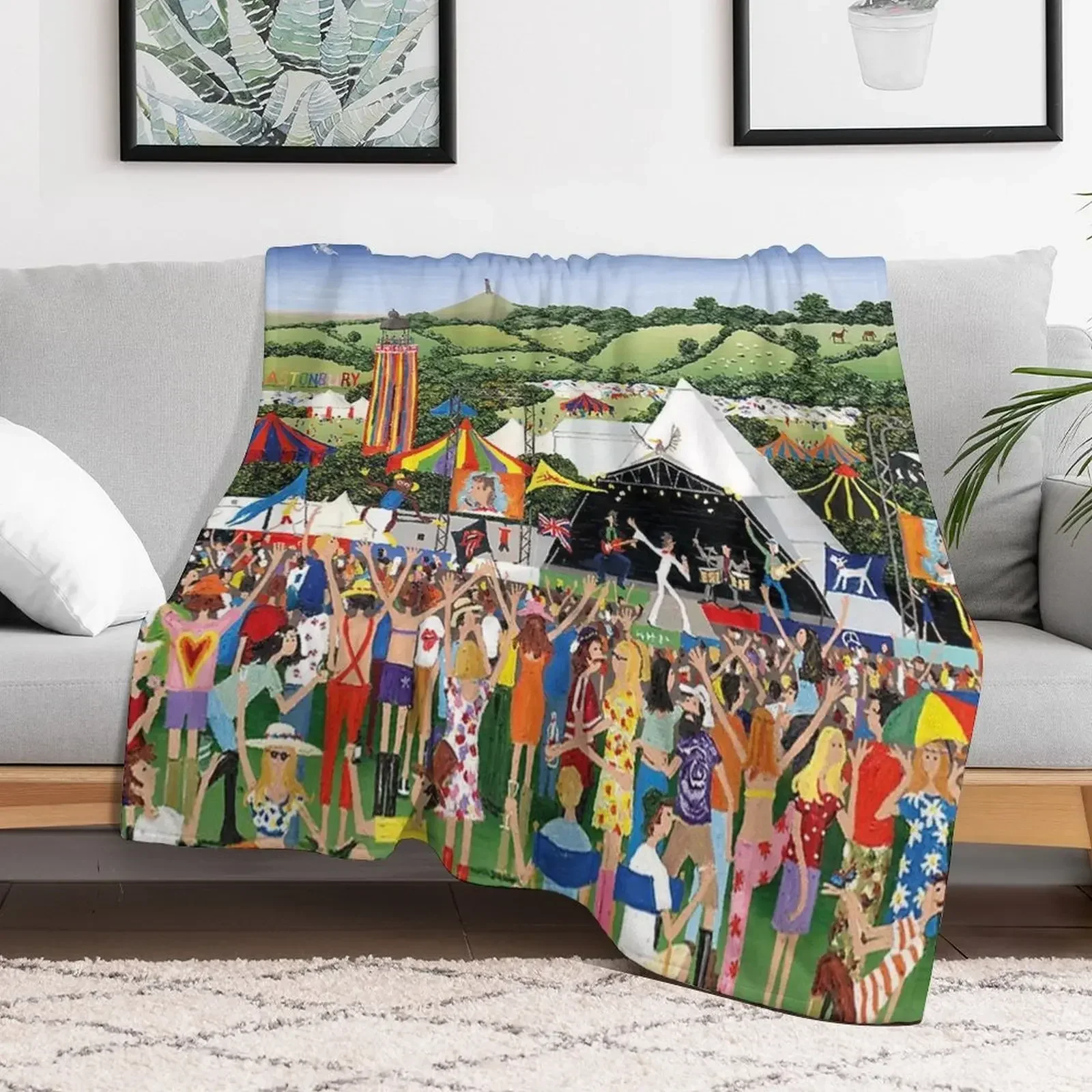 

glastonbury Throw Blanket for sofa Cute Picnic Luxury Brand Blankets