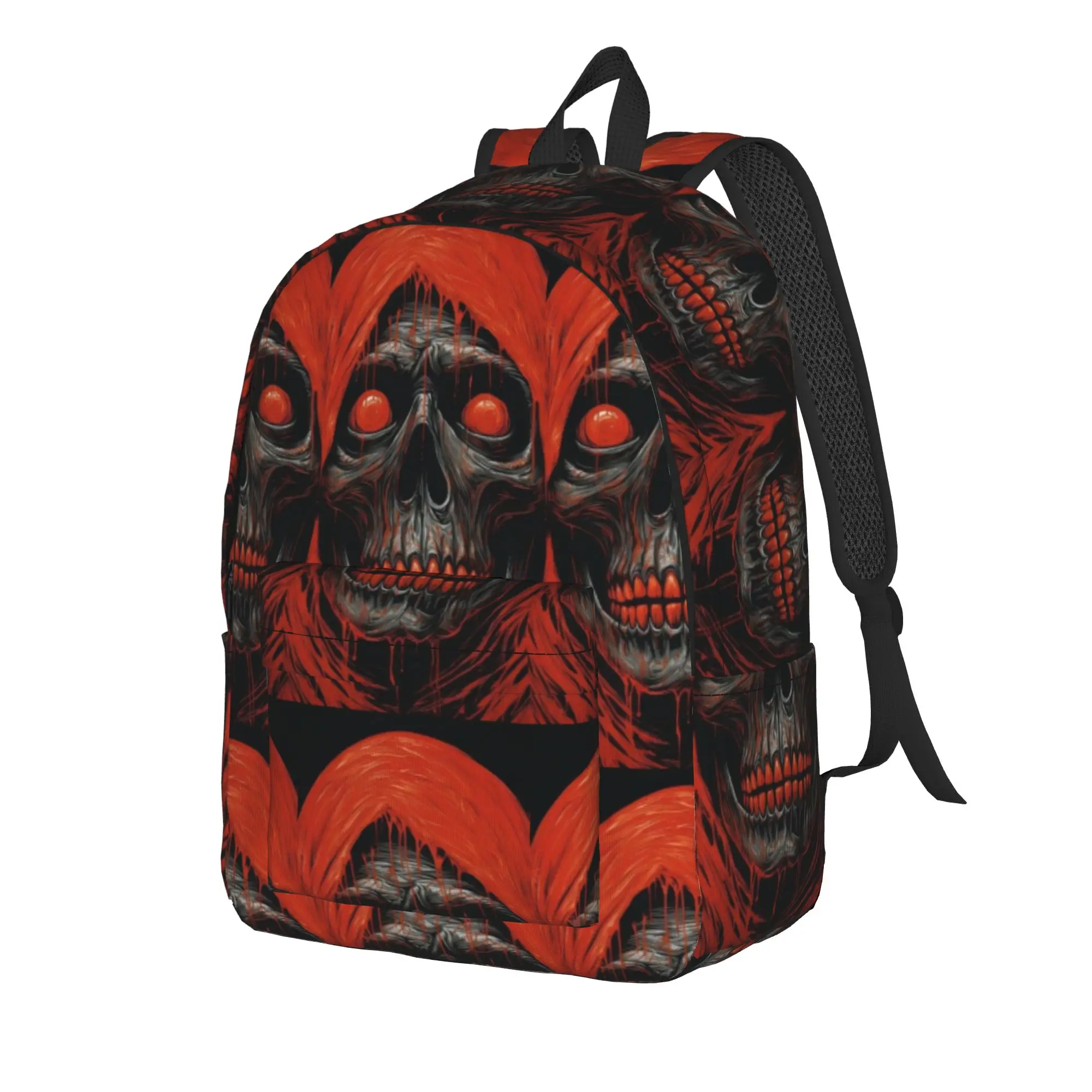 Horror Red Hood Grim Reaper Backpack  Kawaii Backpacks Girl Outdoor Style Lightweight High School Bags Custom Rucksack