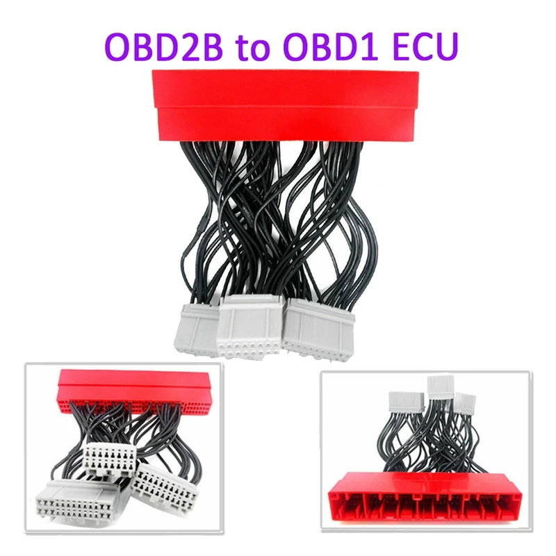 OBD2B To OBD1 ECU Conversion Harness Adapter Jumper For Honda Civic 1999 2000 Accord 1998-2002 Acura Integra 2000 2001