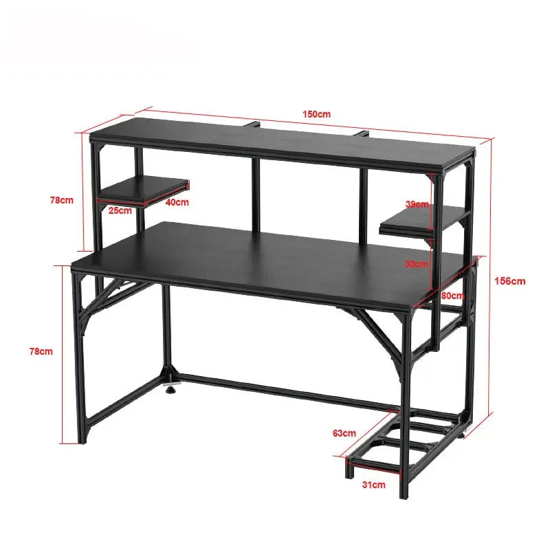 Sunshine Space-M pro Large Size Repair Table Black Aluminum Alloy Modular Workbench Home Office Desk with Shelf for Maintenance