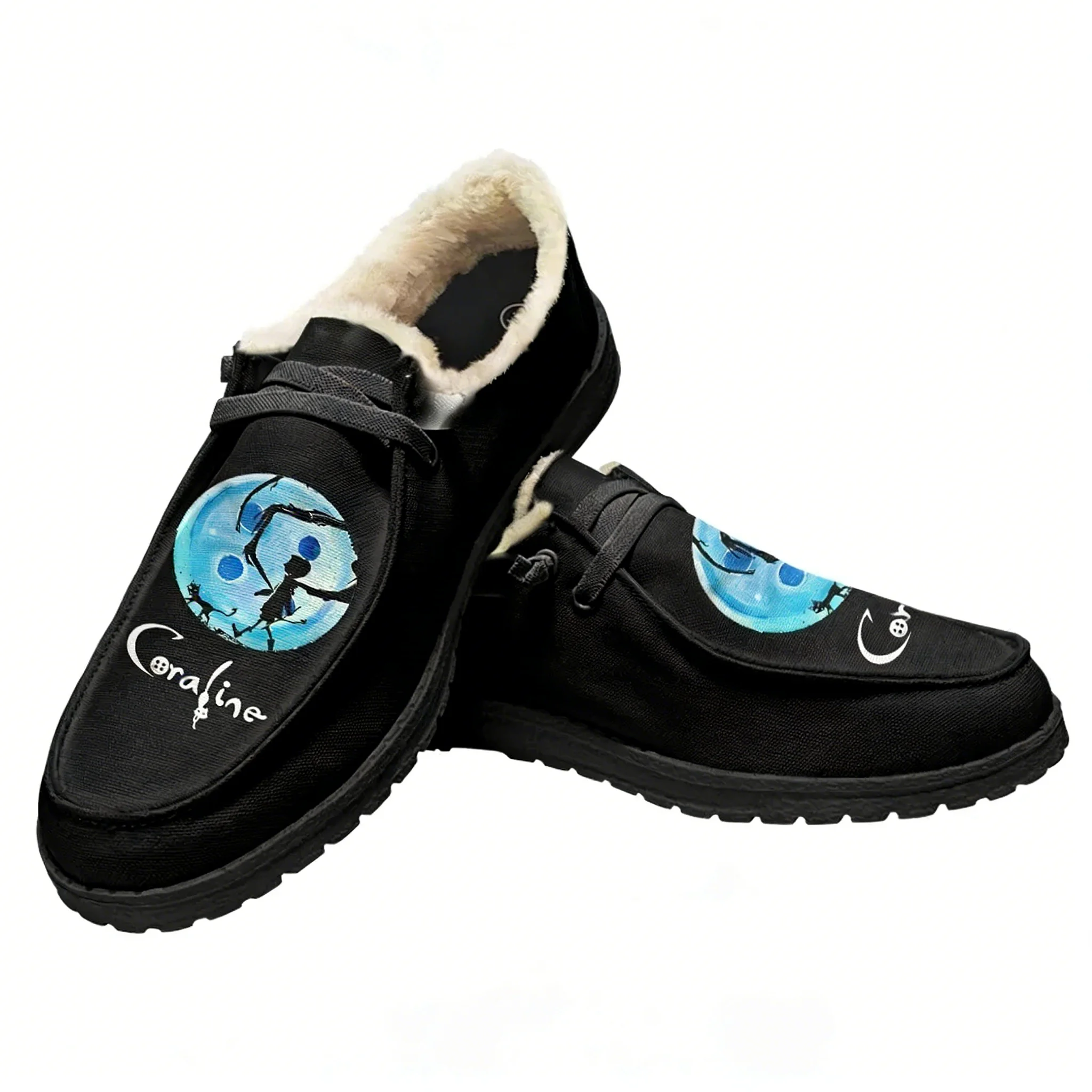 

Повседневная обувь Coraline The Secret Door, плюшевая обувь на плоской подошве, дышащая повседневная легкая обувь для мужчин и женщин, обувь на заказ для пар