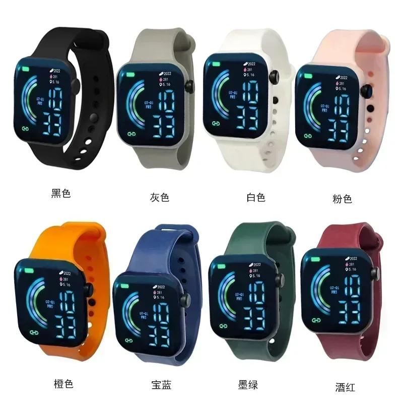 2024 Disposable Electronic Watch Men Wowen Digital Kid Watch Electronic LED Wristwatch Sport Waterproof Watches Non Rechargeable