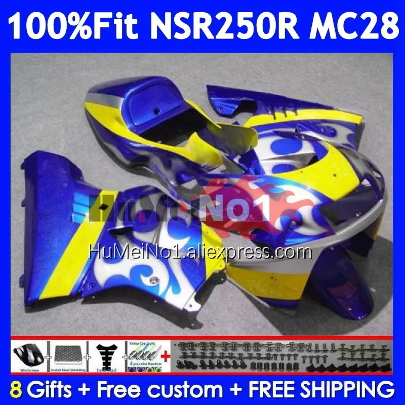 Injection For HONDA NSR250R MC28 1994 1995 1996 1997 1999 16No.35 NSR 250 250R NSR250 R 94 95 96 97 98 99 Fairings Silver flames