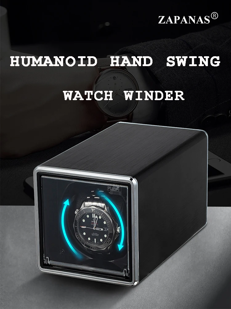 ZAPANAS WATCH WINDER FOR  Automatic Watch NEW MODE METAL LEATHER PAINT WATCH BOX  SWINGS AND WINDS