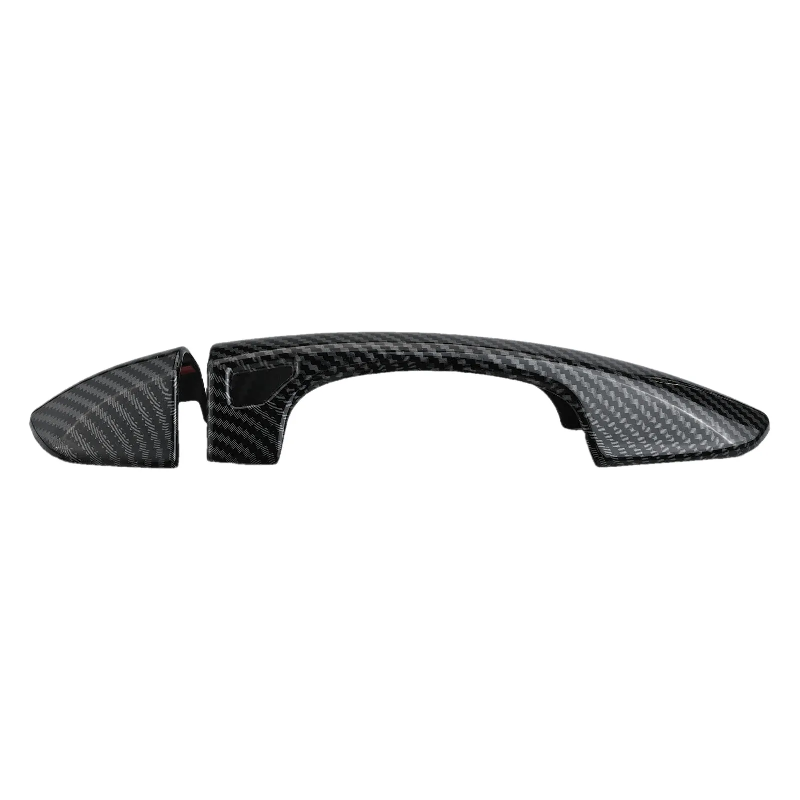 Exterior Door Handle Carbon Fiber BLACK Vehicle Handle Protector Fading-resistant Print for weather-resistant Material