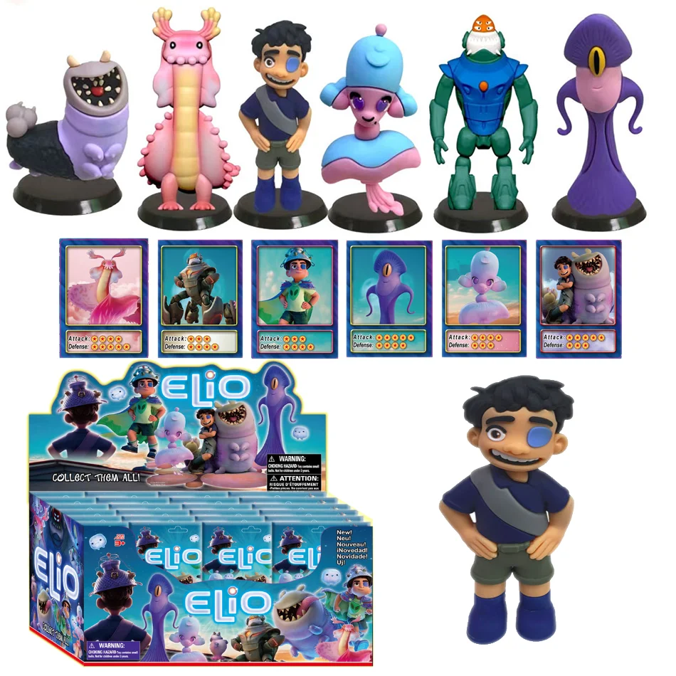 

Самая продаваемая мультяшная кукла Elio Box с повязкой на глаза, 24 комплекта, карта, модель из ПВХ, коллекция игрушек, украшение для рабочего стола, детский подарок-сюрприз