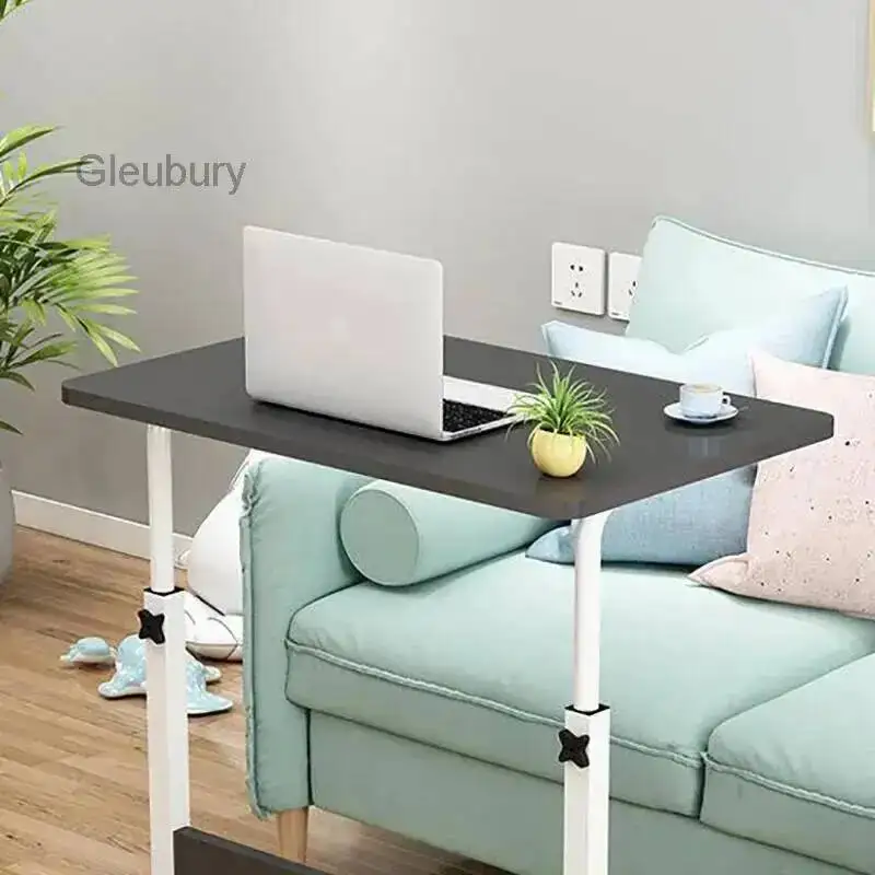 Table Adjustable Height Sofa Portable Side Luxury C-Shape Coffee Table With Cork Finish For RV Home Office Living Room Bedroom