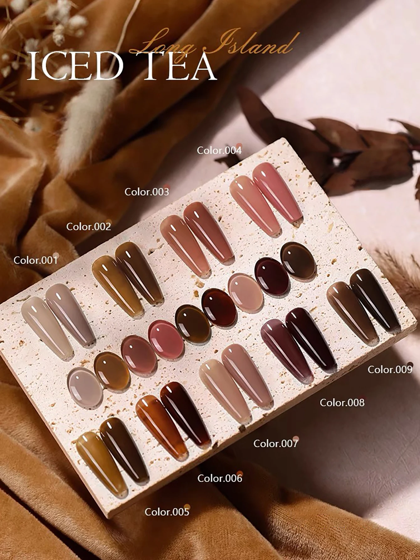 

1-16pcs WS Autumn Winter Nails Halloween Nails Melad Pink Brown Red Gel Nail Polish Amber Nail Polish Y2K Nails Whitening Gel