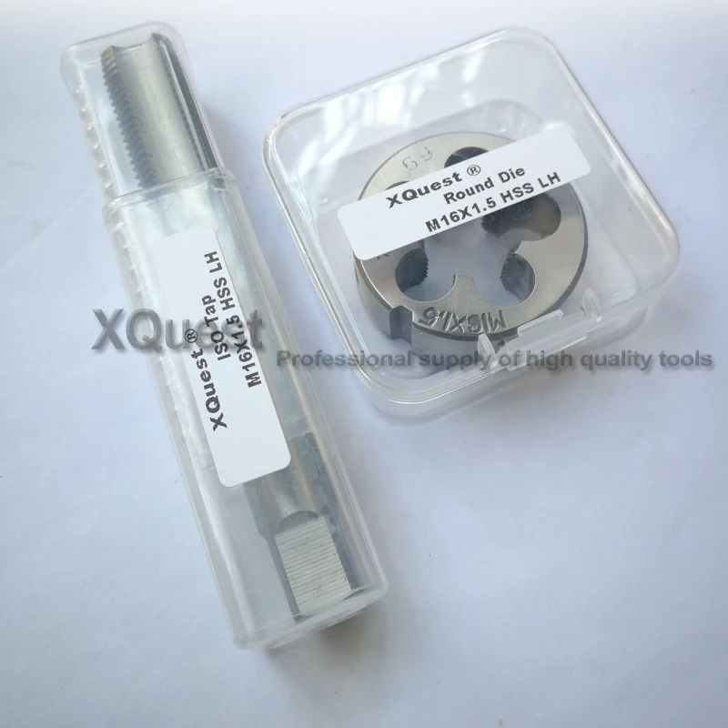 Imagem -02 - Mão Esquerda Redonda Morrer e Torneira Conjunto M16 M16x2 lh Métrica Rosca Fina Plug Máquina Torneiras Corte Dados M16x1.5 M16x1.25 M16x1 mm Peças