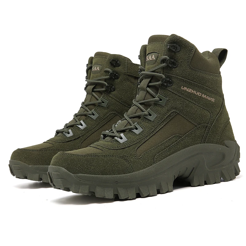 Zapatos de senderismo para hombre, botas de combate resistentes al desgaste, zapatos de plataforma antideslizantes para caminar al aire libre, 39-46 talla grande, Envío Gratis