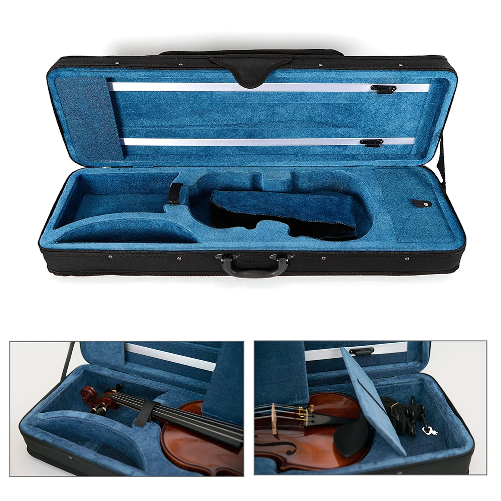 Portable 4/4  Violin Storage Case Box Gig Bag Violin Fiddle Accessory w/ Strap