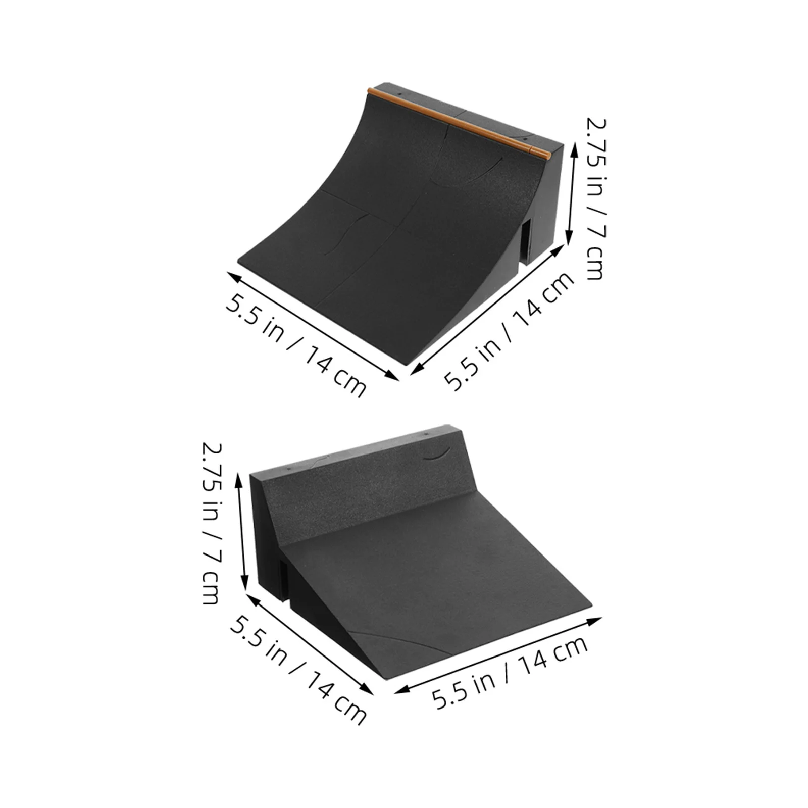 2Pcs Small Skateboard Park Parts Fun Finger Scooter Ramp for Intelligence Development Outdoor Style Game Challenge