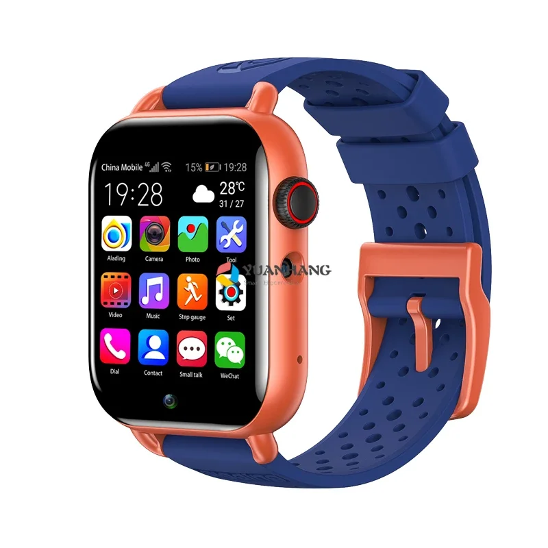 Android 9 Smart 4G Remote Camera GPS Trace Locate Kid Student Google Play Heart Rate Thermometer Monitor Smartwatch Phone Watch