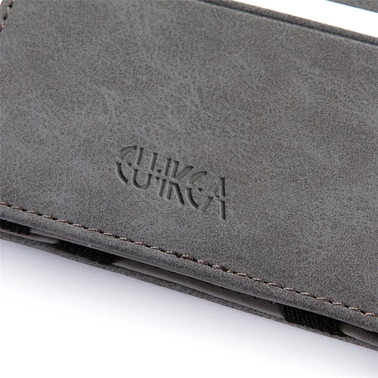Männer Ultra Dünne PU Leder Mini Kleine Magische Brieftasche mit Reißverschluss Münzfach Geldbörse Frauen Beutel Kunststoff Kredit Bank Karte Fall Halter – Detail 12