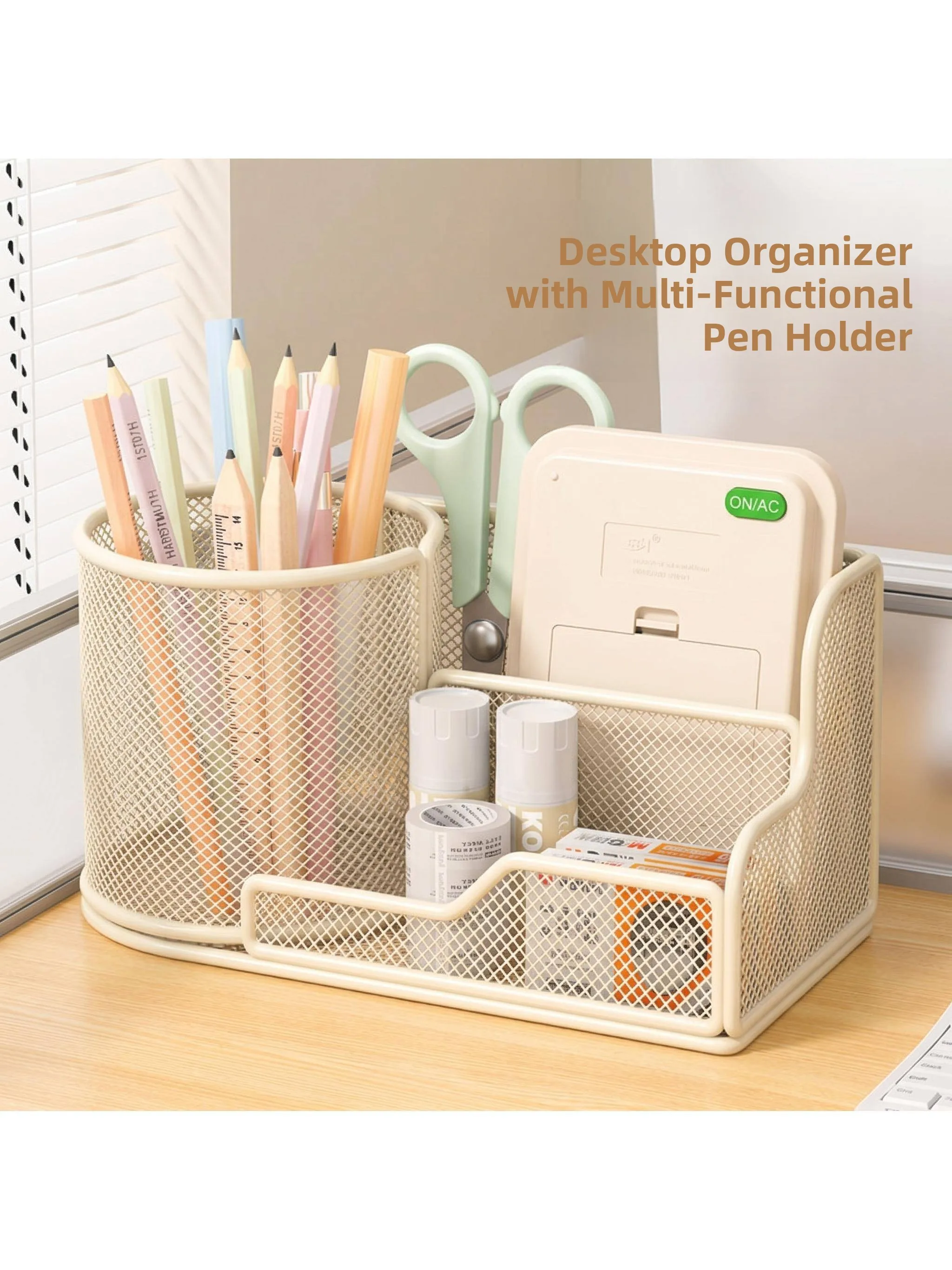 Large Capacity Desktop Organizer Box Office Desk Pen Holder Super Size Student Dormitory Study Table Storage Container