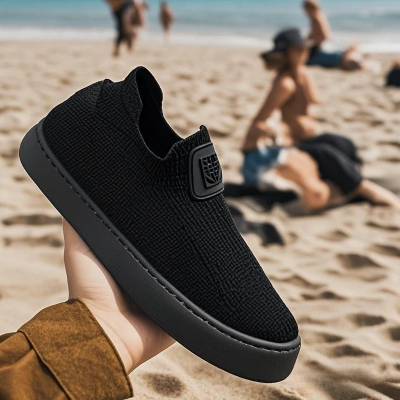 

Men's Sneakers Comfortable Lightweight Soft Half Slipper Flat Running Shoe Outdoor Casual Sports Shoes Man Shoes Beach Shoes