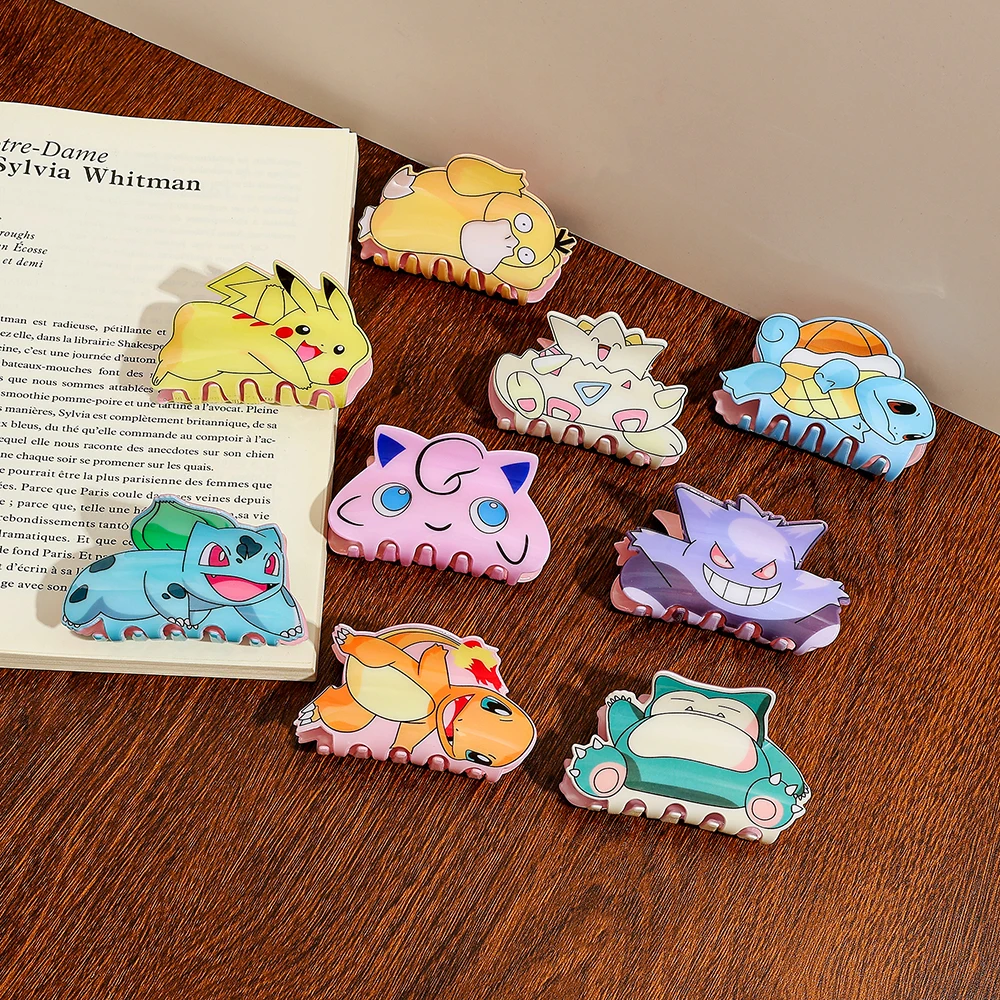 Creative Anime Pokemon Character Shaped Hair Claw Clips Daily Styling Hair Accessory Gifts for Girls