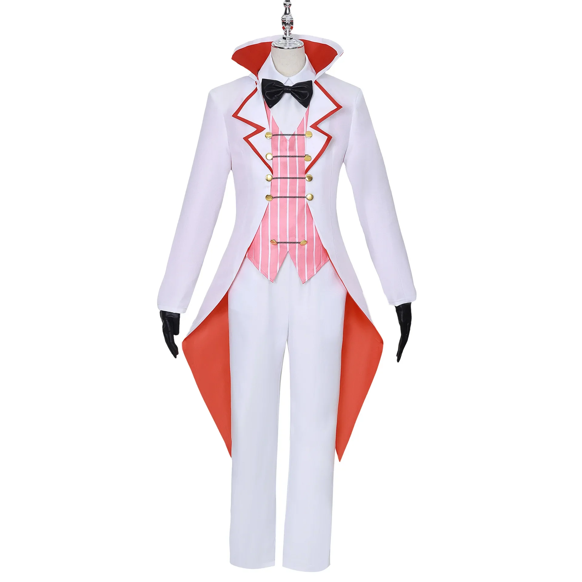 Lucifer Morningstar Cosplay Fato Masculino, Uniforme Anime, Hazbin, Fato Adulto, Hotel, Halloween Party Hat, Uniforme de Carnaval, Trajes Cos