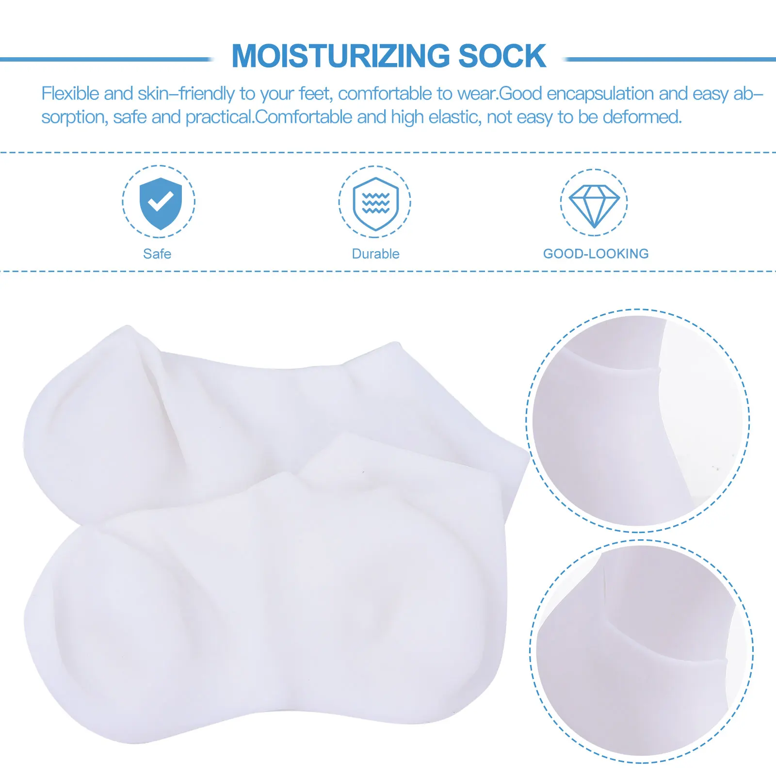 

Sole Protective Socks Natural Healthy Moisturizing Foot Care Dry Cracked Treatment Comfortable High Elastic Feet Treatment Anti